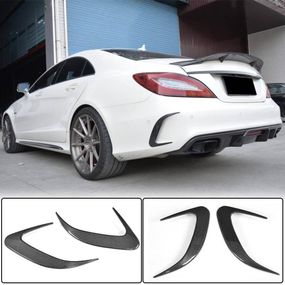 Накладки на задний бампер (для Base / CLS63 AMG SD 2015-2018, Карбон) для Mercedes CLS C218