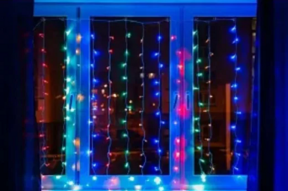 Гірлянда Водоспад 240 LED, розмір 2х2м Мультиколір RD-080 | Зображення 2