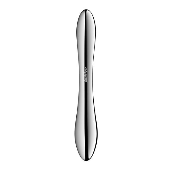 Металевий дилдо Satisfyer Pure Gravity 1, двосторонній, можна нагрівати й охолоджувати, 939 г | Зображення 3