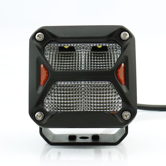 Світлодіодна фара StarLight SL-W0320F квадратна, ближнє розсіяне світло WHITE + DRL 20W 2400Lm 5700K 12/24V | Зображення 3