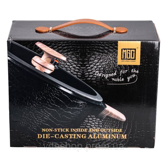 Алюминиевая кастрюля с керамическим антипригарным покрытием 4.7 л Ø 24 см черный MGC HP-4-453B | Зображення 5