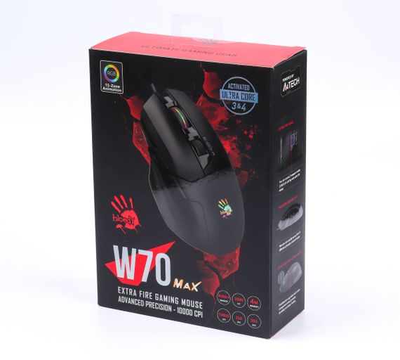 Мышь компьютерная проводная Bloody W70 Max Stone Black черная | Зображення 9