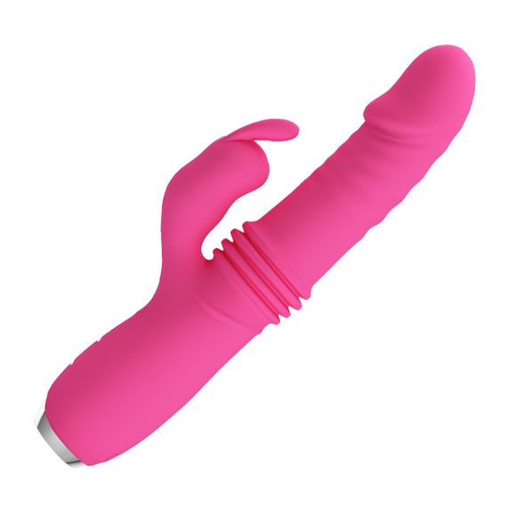 Вібратор-кролик із фрикціями Pretty Love Dorothy, рожевий, 19.7 х 3.3 см sexstyle | Зображення 1