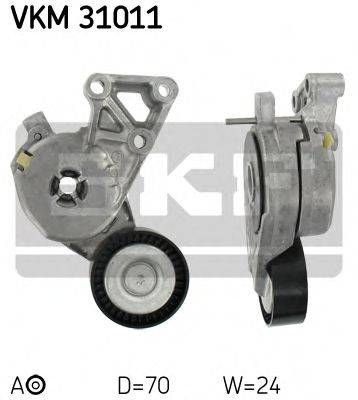 Натяжний ролик, поліклінового ременя (Вир-во SKF) SKF VKM31011 на VW GOLF PLUS (5M1, 521)