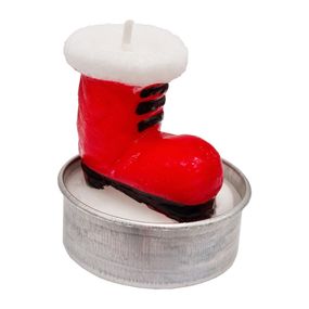 Новогодняя свеча "Сапожок" 10-77-4 размер свечи 3,5х5 см