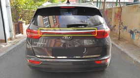 Хром планка над номером (2019-2021, нерж) для Kia Sportage рр