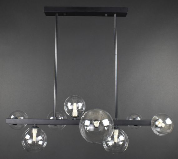 Люстра стельова на 8 лампочок 27861 Чорний 35-65х28х77 см.