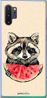 Чохол на Samsung Galaxy Note 10 Plus Єнотик з кавуном "4605u-1756-2448"