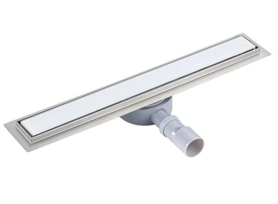 Линейный трап Qtap Scorpio Tile800 из нержавеющей стали, под плитку (поворотный сифон/сухой затвор) QTSCOTILE800