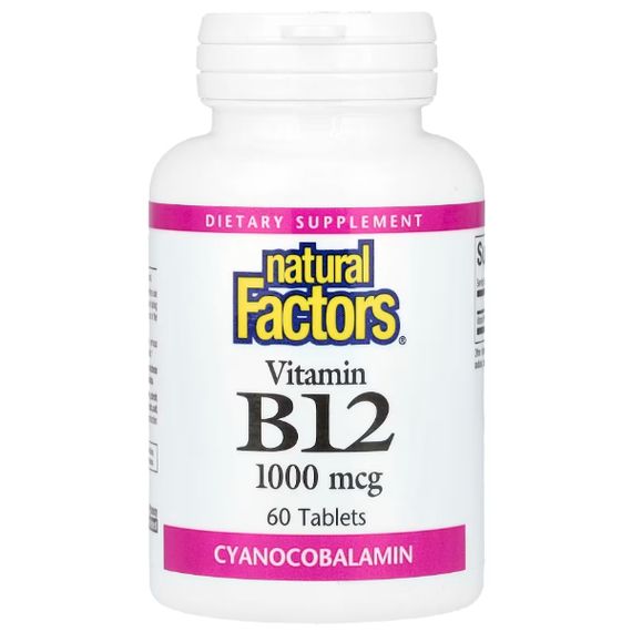 Витамин Б12 Natural Factors Vitamin B12 1000 mcg 60 Tabs