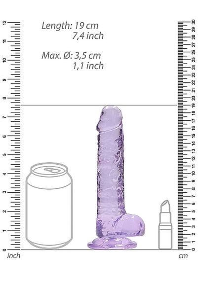 Фалоімітатор - Realrock Dildo 7" Purple Sex Aura | Зображення 5