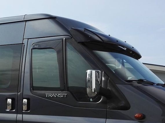 Козырек на лобовое стекло (черный глянец, 5мм) для Ford Transit 2000-2014 гг | Зображення 6