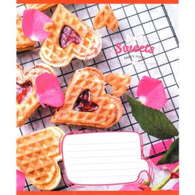 Тетрадь ученическая "Сладкие сердца" 012-500325K-2 в клетку, 12 листов (959050)