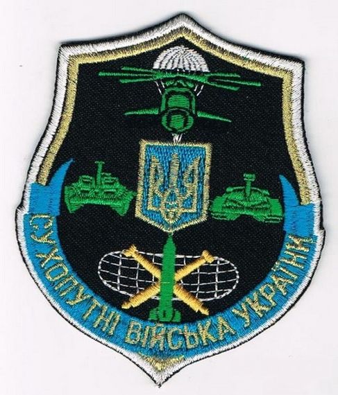 Шеврон Сухопутні війська України (чорний)