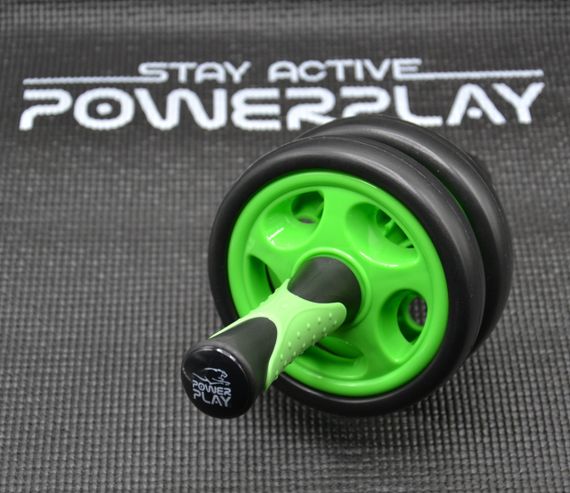 Колесо для преса подвійне PowerPlay 4327 Dual-Core Ab Wheel  Чорно-зелене | Зображення 6