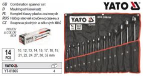 Ключи комбинированные гнутые 90° М10-32мм 14 штук YATO YT-01865