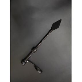 Стек із трояндою БДСМ Candy Hero шкіра, короткий, чорний