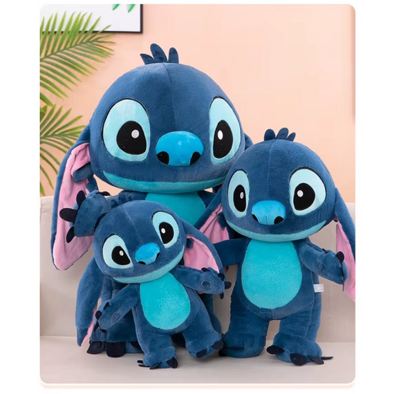 М'яка іграшка сидячий Стіч із мультика Ліло та Стіч 51 см, дитяча подушка-іграшка Стіч синього кольору | Зображення 9