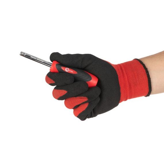 Набір інструментів, проф., 1/2" + 1/4", Cr-V, 108 од., головки: 12-гр. 4-32 мм, E4-E24, біти 35 од., подовж. | Зображення 7