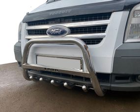 Кенгурятник WT004 (нерж) для Ford Transit 2000-2014 гг