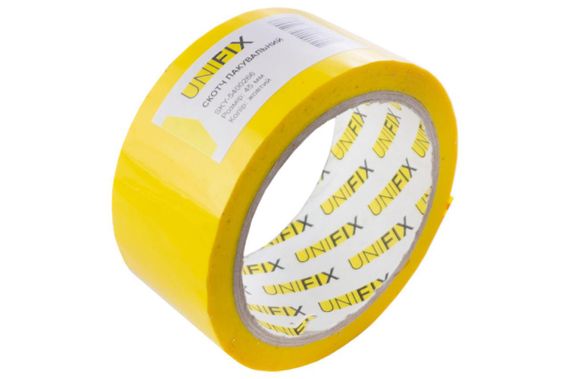 Стрічка клейка пакувальна жовта 45 мм*200м SKW-5400266 UNIFIX SKY-5400266 | Зображення 3