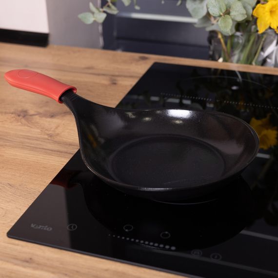 Чугунная сковорода с силиконовой ручкой Ø21 см для электрической и газовой плиты 0,5 л HP-1-12 | Зображення 7