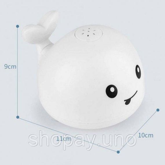 Игрушка для купания малышей Кит с фонтанчиком Mini Whale Fountain ∙ Плавающая игрушка с RGB подсветкой | Зображення 2