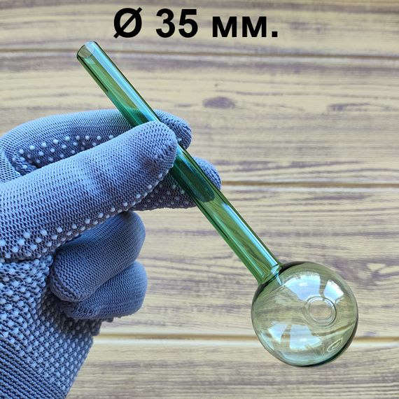 Стеклянная трубка Biglass Long Oil Green