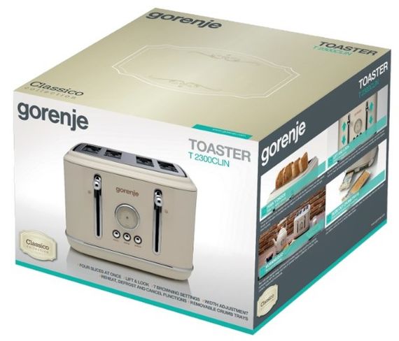 Тостер Gorenje T2300CLIN (T3223BE) | Зображення 7