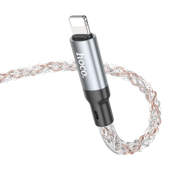 Дата кабель Hoco U112 Shine 20W Type-C to Lightning (1m) Gray | Зображення 4