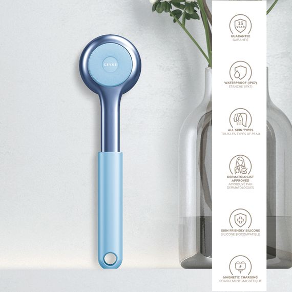 Ультразвуковая щетка для всего тела GESKE Sonic Full-Body Brush&Intensive Exfoliator 8в1 starlight, Голубой | Зображення 2