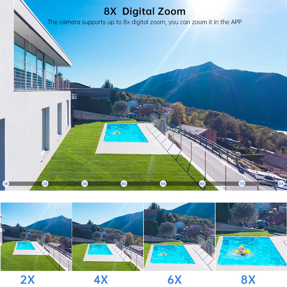 Вулична відеокамера 8MP 4K Wifi 8x Zoom з подвійною лінзою + датчик руху Сірий (sv1784) | Зображення 6