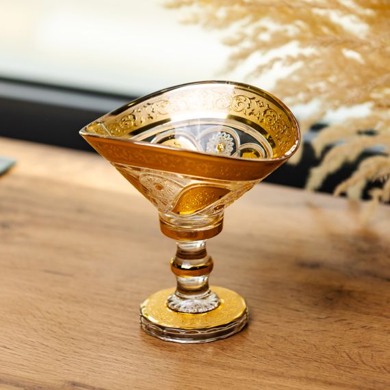 Цукерниця скляна Bogema Gold 15 см Yiwu HP-34-134 | Зображення 1