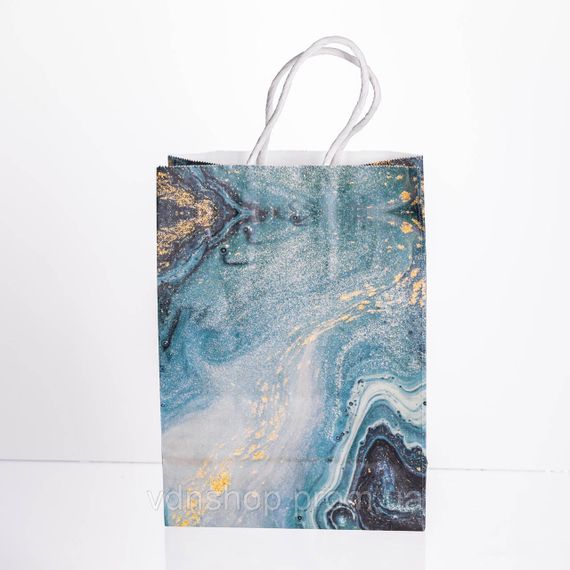 Набір подарункових пакетів з паперу 12 шт 15×8×21 см Зелений HP-10359-22GR