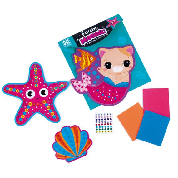Набір для творчості з м'якою мозаїкою та стразами Vladi Toys Історія русалочки VT4511-21