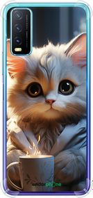 Чохол на Vivo Y20 Білий кіт "5646sp-2078-2448"