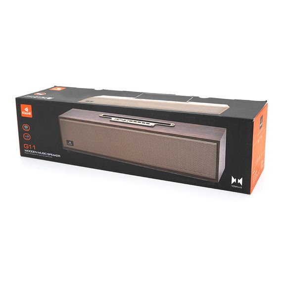 Колонка Kisonli G11 Bluetooth 5.0, 2х5W, 1200mAh, ≥90dB, USB/TF/BT/FM/AUX, DC: 5V, Wooden, BOX, Q20 | Зображення 1