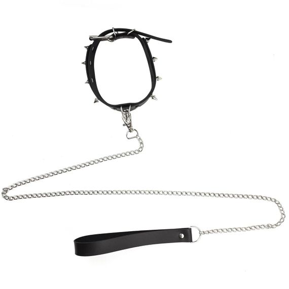 Нашийник з шипами та повідцем Art of Sex - Collar Spikes and Leash Sex Aura | Зображення 4