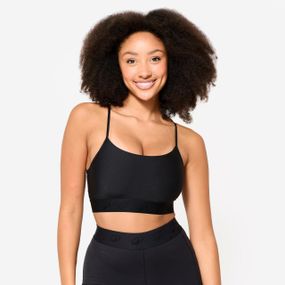 Спортивний топ з низьким рівнем підтримки чорний - XL