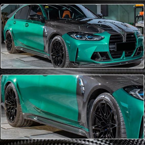 Накладки на пороги V4 (для G80, Карбон) для BMW 3 серия G20/21 2018- гг | Зображення 2