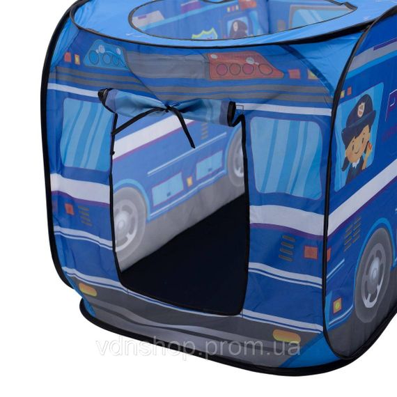 Детская игровая палатка "Полицейская машина" 110×70×66 см палатка для мальчика Синяя HP-S-5NDBL | Зображення 2