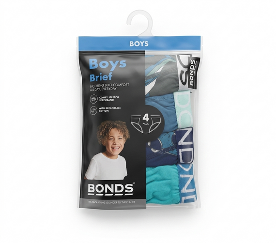 Набір трусів BONDS Boys Brief для хлопчиків, 4 шт в наборі, на 2-3 років. | Зображення 1