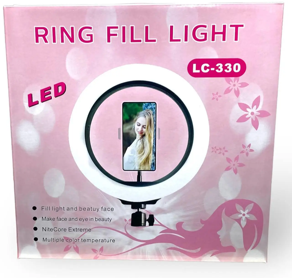 Кільцева LED-лампа LC-330 (1 кріп.тел.) (USB) (33см) | Зображення 1