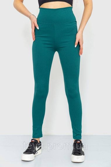 Лосини жіночі в рубчик, колір темно-зелений, розмір M FA_003288 | Зображення 5