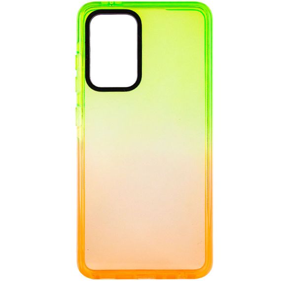 Чохол TPU+PC Sunny Gradient для Samsung Galaxy A52 4G / A52 5G / A52s, Салатовий / Помаранчевий
