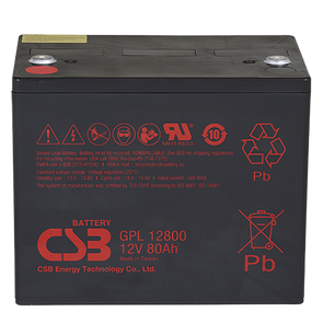 Акумуляторна батарея CSB GPL12800, 12V 80Ah (261х168х210 (220)