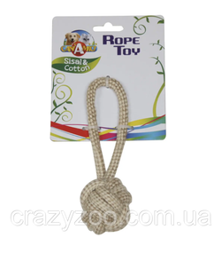 Іграшка для собак Croci канат грейфер м'яч з ручкою 7.5х21 см С6098334