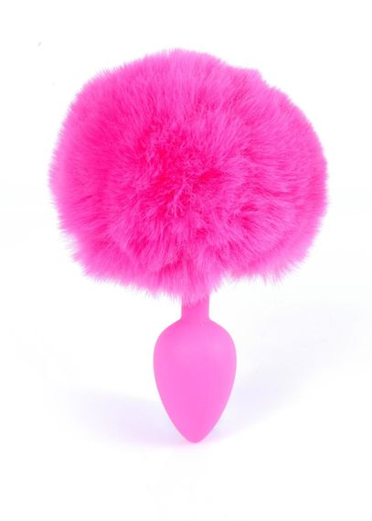 Анальна пробка - Bunny Tail Silicone Pink Plug Pink | Зображення 5