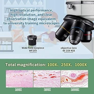 Микроскоп MAXLAPTER с предметным стеклом 100X, 250X, 1000X | Зображення 3