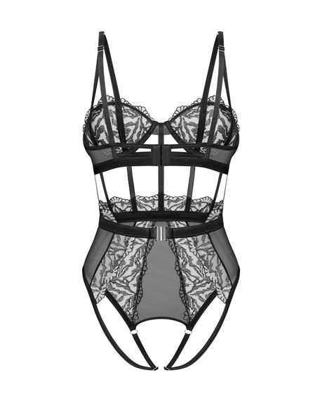 Боді Obsessive Hersis crotchless teddy S/M | Зображення 7